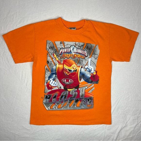 Vintage Power Rangers Red Wind Ranger Ninja Storm Tee Large 10/12 - Picture 1 of 11